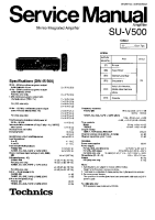 Technics - SUV-500 - Service manual 